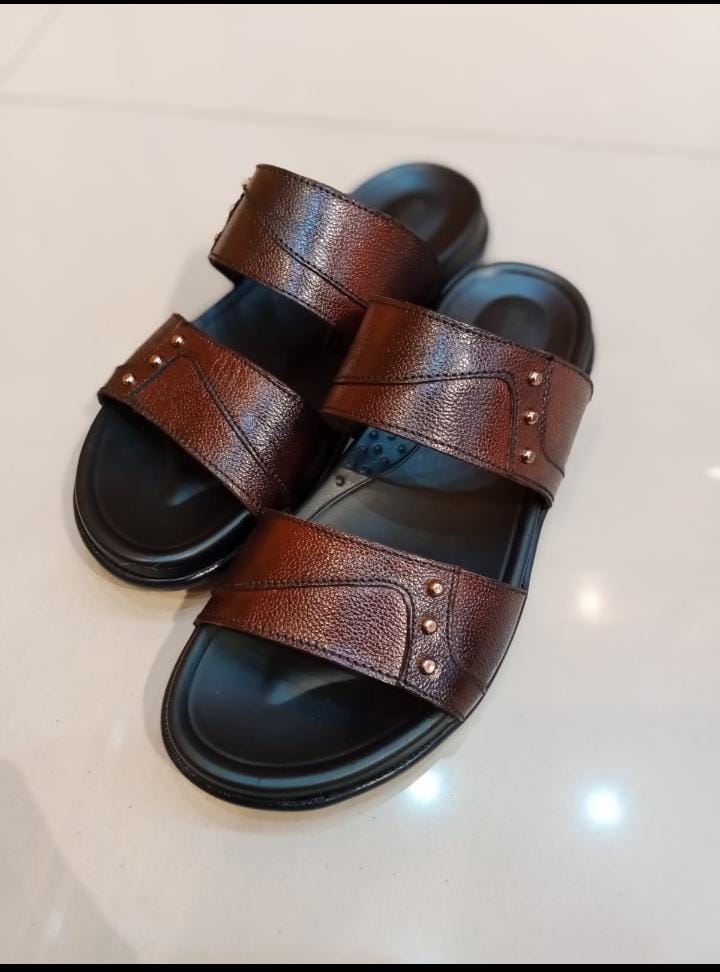 Leatherx Presents The Hub of Shoes Men's Leather Slippers 